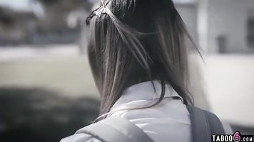 Nerdy teen takes r. on two bullies making them DP her