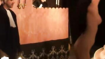 Wive getting drunk in a porn movie and forced anal sex by her husband.