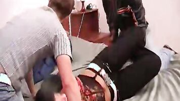Homemade amateur video with a girl being raped and forced into a rough sex scene.