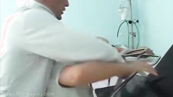 A gang of three guys forced a screaming girl into a rape sex video involving a cock being sucked on brutally.