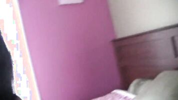 Young Ebony Female Takes Hung Shemale Huge Cum Finish!