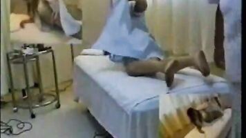 5.This milf got her ass fucked in a rough sex scene of the medical voyeur rape porn movie.