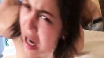 Harsh scenes of the mother and daughter brutalized in a rough shadow rape porno.