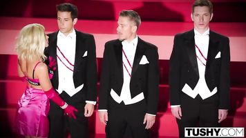 TUSHY Adriana Chechik Gets Triple Teamed And Gaped!