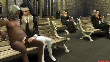 Catholic Fathers a. and Fuck the New Innocent Nuns in the Temple 3D Porn Hentai