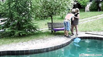 BBW Leaves Pool Boy Breathless